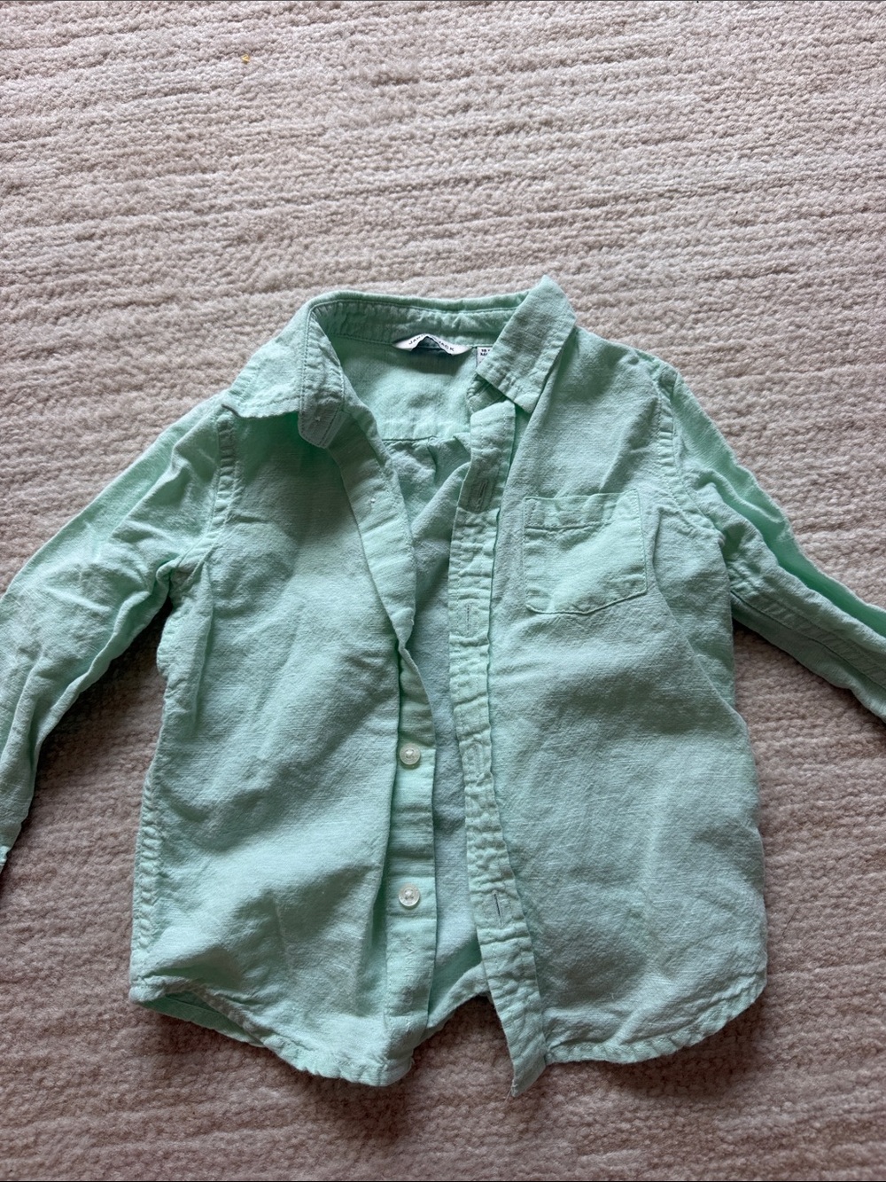 Janie and Jack Light Mint Button-Down Shirt